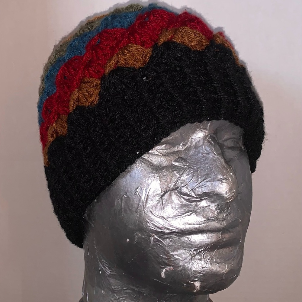 Crochet beautiful colors beanie handmade for adult